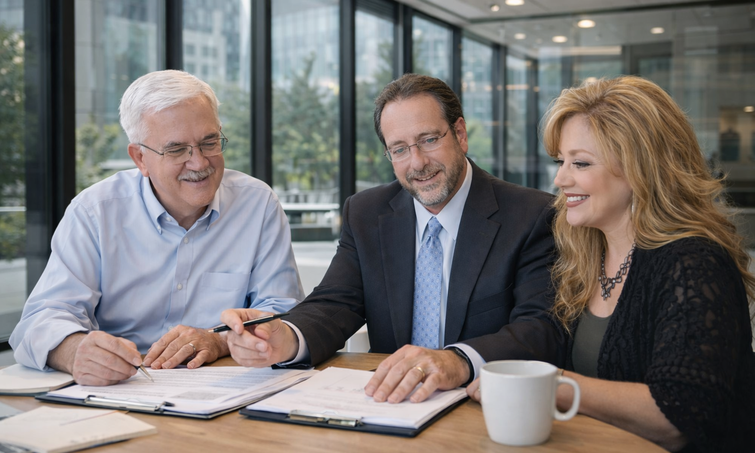 Professionals review files